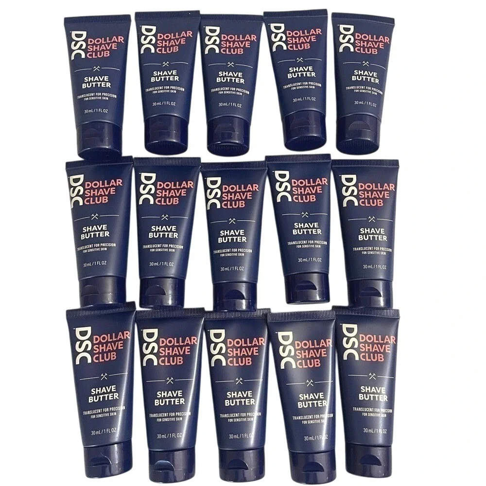 Dollar Shave Club Shave Butter Set Of 15 One Ounce Travel Size Sealed Tubes New